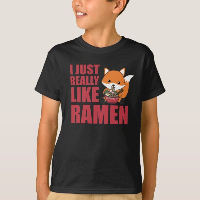 Camiseta Me Gusta Realmente El Dulce De Ramen Kawaii (Anverso)