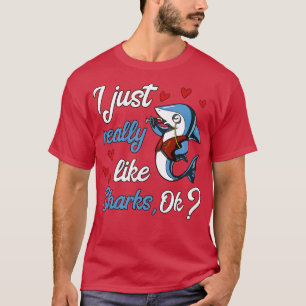 Camiseta Me Gusta Realmente El Fiesta De Vino De Los Tiburo