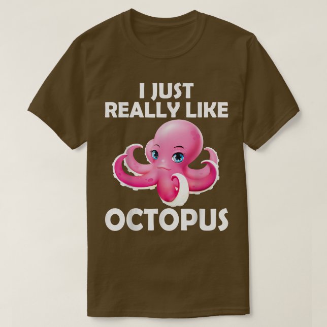 Camiseta Me Gusta Realmente El Octopus Cuaderno El Océano M (Diseño del anverso)