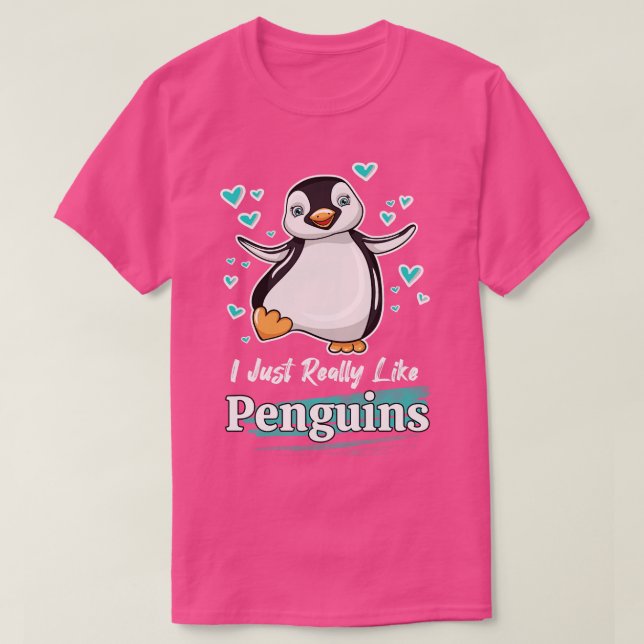 Camiseta Me Gusta Realmente El Pingüino (Diseño del anverso)
