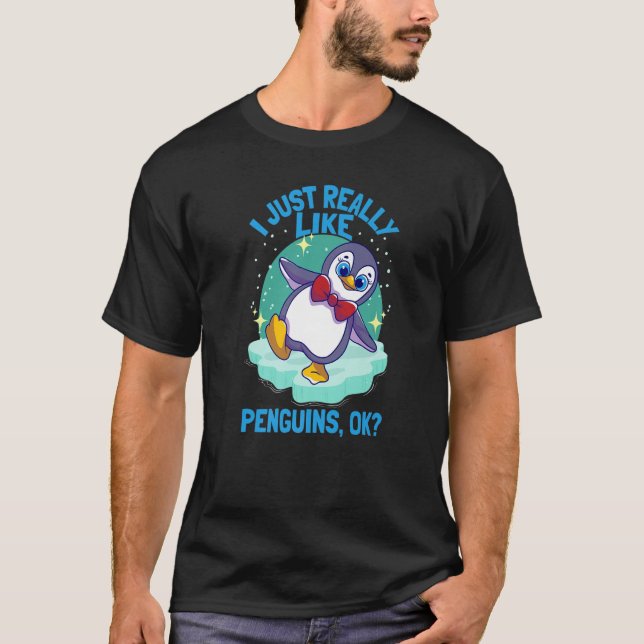 Camiseta Me Gusta Realmente El Pingüino 1 (Anverso)