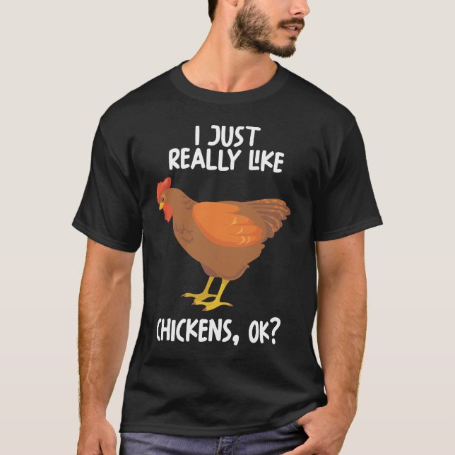 Camiseta Me Gusta Realmente El Pollo Ok (Anverso)