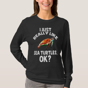 Camiseta Me Gusta Realmente El Tee De Animales Marinos Grac