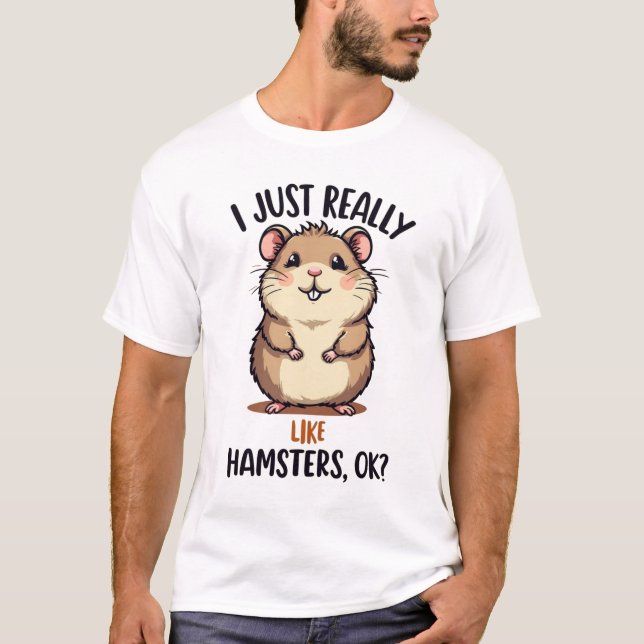 Camiseta Me Gusta Realmente Hamsters (Anverso)