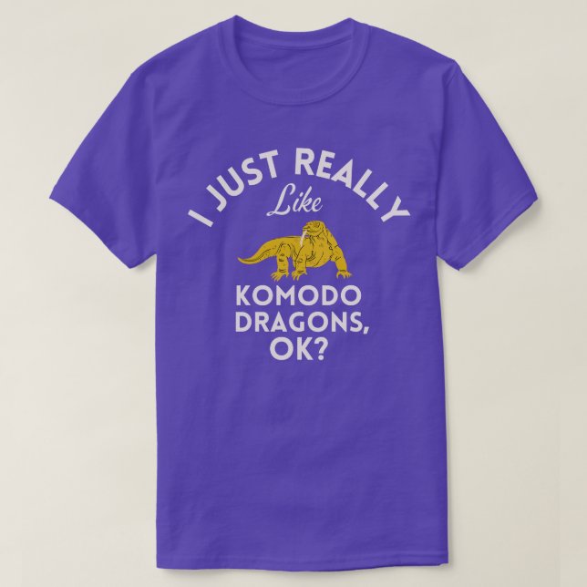 Camiseta Me Gusta Realmente Komodo Dragons Ok (Diseño del anverso)