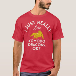 Camiseta Me Gusta Realmente Komodo Dragons Ok