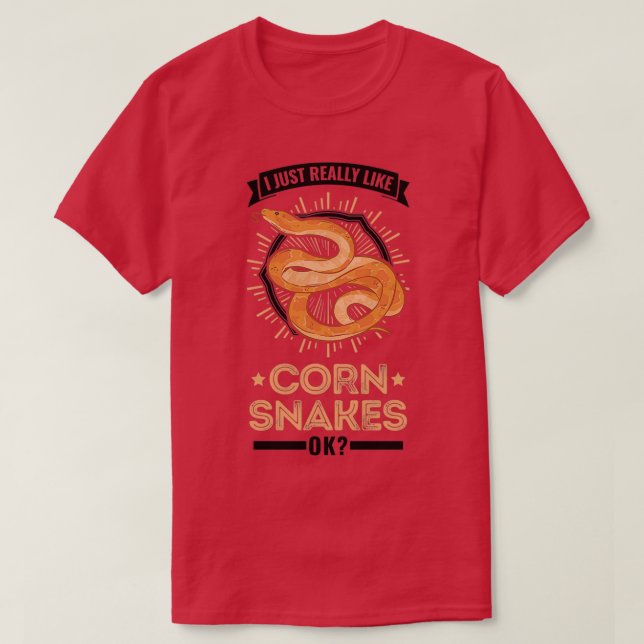 Camiseta Me Gusta Realmente La Serpiente De Maíz Ok Snake (Diseño del anverso)