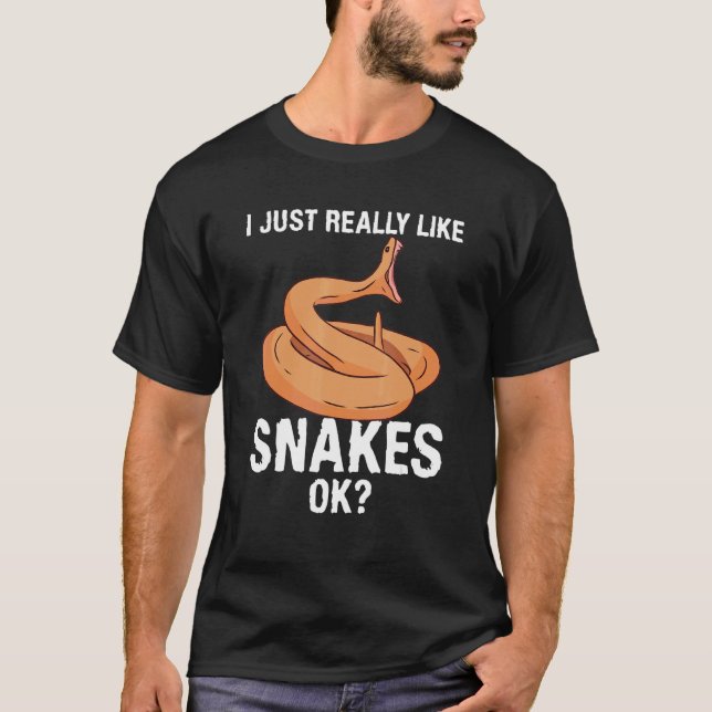 Camiseta Me Gusta Realmente La Serpiente De Python. (Anverso)