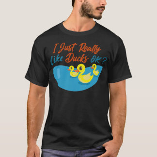 Camiseta Me Gusta Realmente Los Patos De Verdad De La Raza 