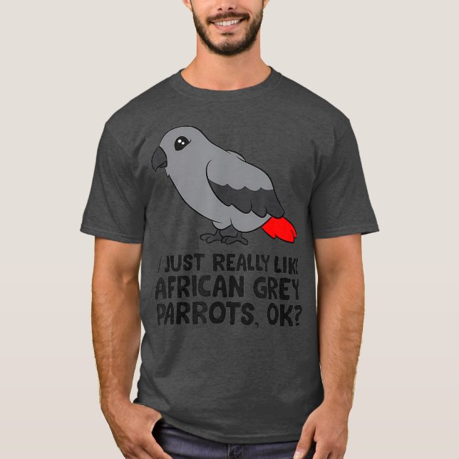 Camiseta Me Gusta Realmente Los Perros Gris Africanos Ok Gr (Anverso)