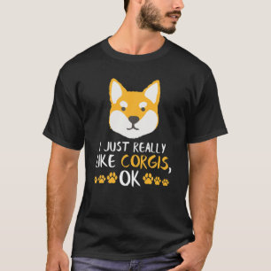Camiseta Me Gusta Realmente Los Regalos De Perro Corgi Grac