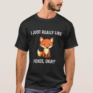 Camiseta Me Gusta Realmente Los Zorros, Vale, Fox Graciosa