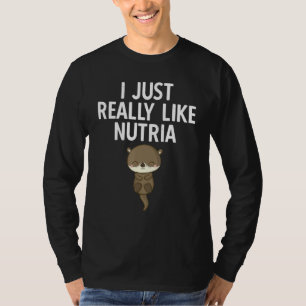 Camiseta Me Gusta Realmente Nutria Animal Nutria Brown Safa