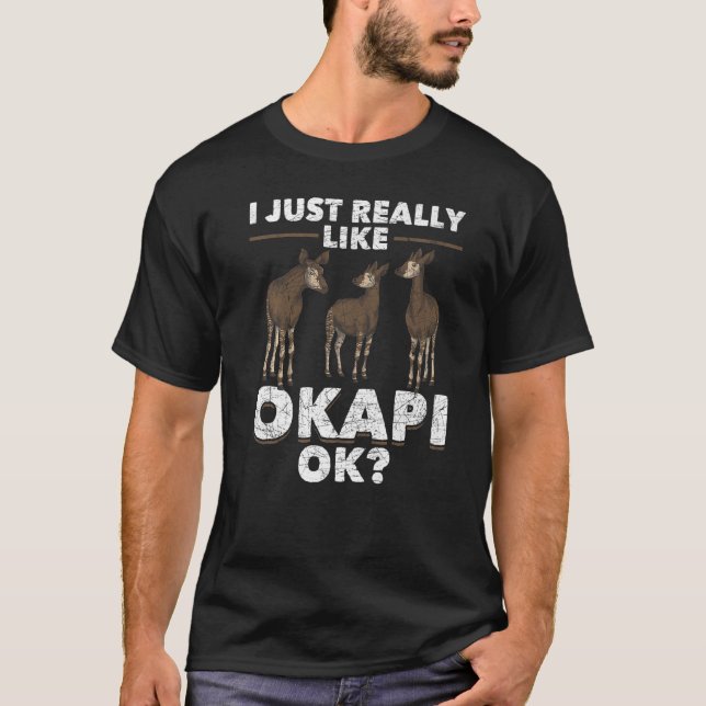 Camiseta Me Gusta Realmente Okapi Ok África Safari Animal C (Anverso)
