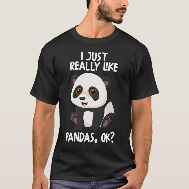 Camiseta Me Gusta Realmente Pandas Ok (Anverso)