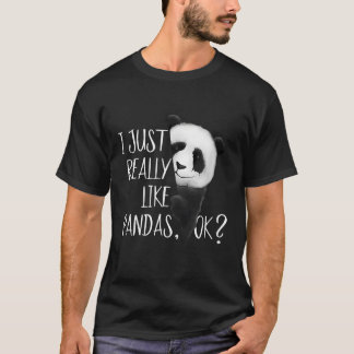 Camiseta Me Gusta Realmente Pandas Oso Ok Amo Panda