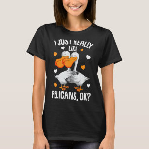 Camiseta Me Gusta Realmente Pelícanos Niños Chicas Pelica