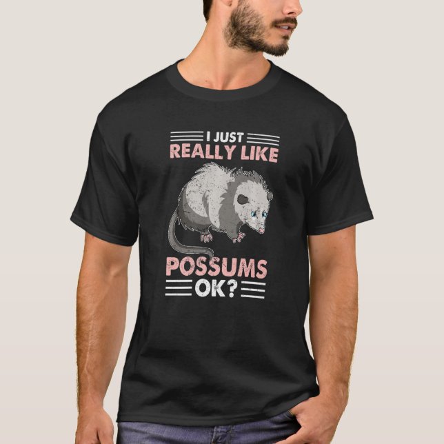 Camiseta Me Gusta Realmente Possums Opossum Lovers Possum G (Anverso)