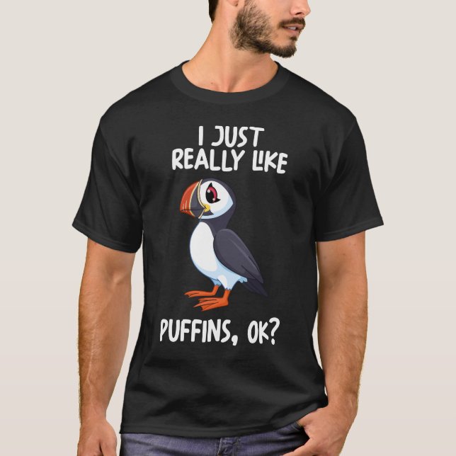Camiseta Me Gusta Realmente Puffins Ok (Anverso)
