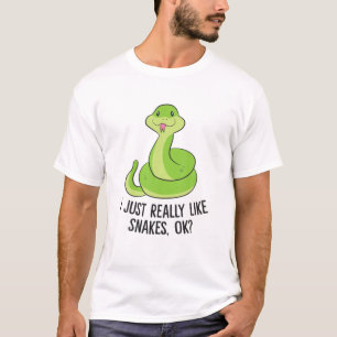 Camiseta Me Gusta Realmente Que Las Serpientes Ok Cute Snac