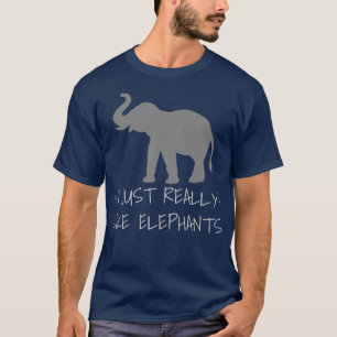 Camiseta Me Gusta Realmente Que Los Elefantes Cuenten Con E
