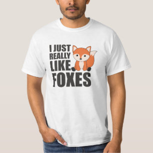 Camiseta Me Gusta Realmente Que Los Zorros Cutan Animales N