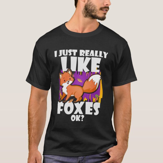 Camiseta Me Gusta Realmente Que Los Zorros Ok Pullover Hood (Anverso)