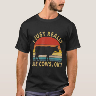 Camiseta Me Gusta Realmente Que Vacas Funny Farmer De Vacas