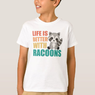 Camiseta Me Gusta Realmente Racoons Cuadros Raccoon