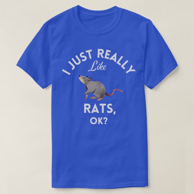 Camiseta Me Gusta Realmente Ratas Ok (Diseño del anverso)