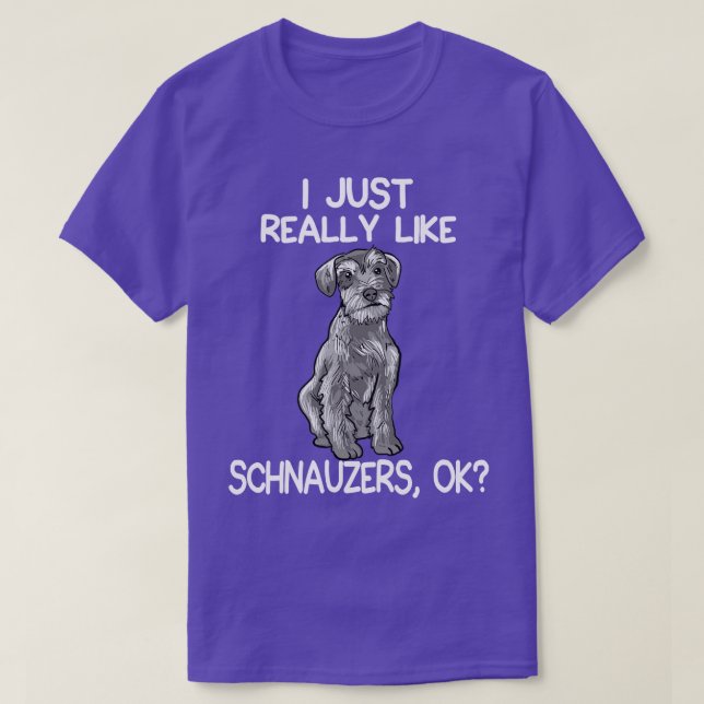 Camiseta Me Gusta Realmente Schnauzers (Diseño del anverso)