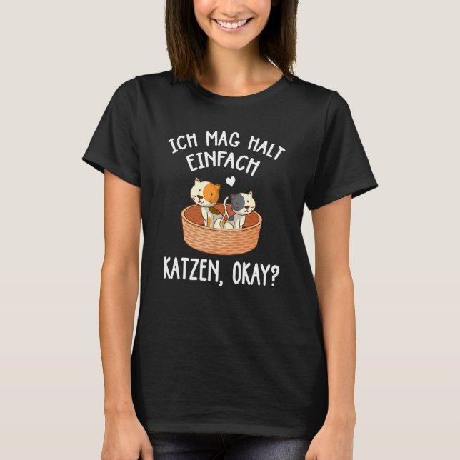 Camiseta Me gusta simplemente sostener gatos está bien (Anverso)