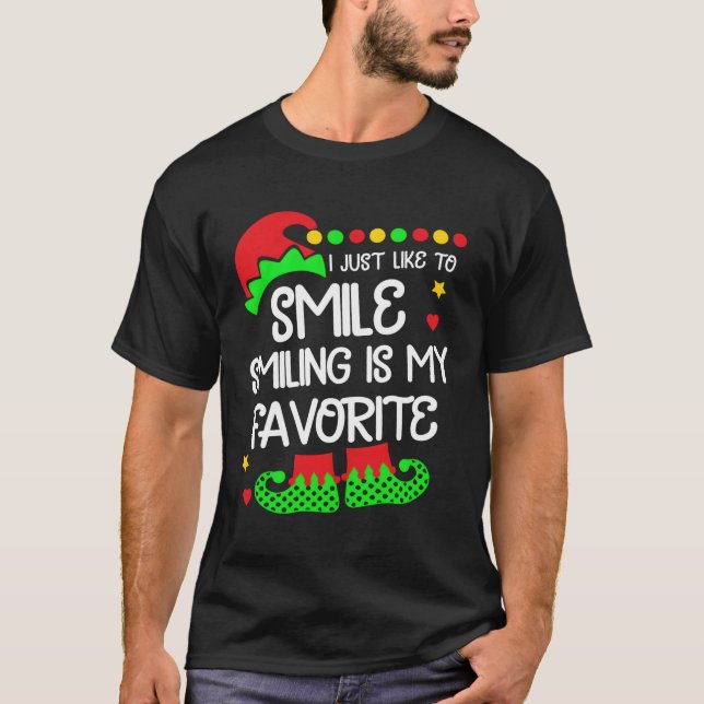 Camiseta Me Gusta Sonreír Sonreír Es Mi Favor Para El Ch (Anverso)
