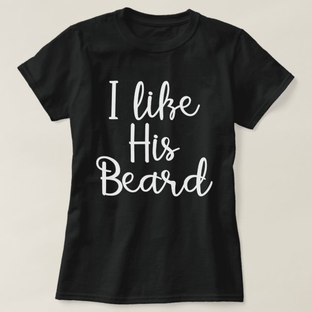 Camiseta me gusta su barba (Diseño del anverso)