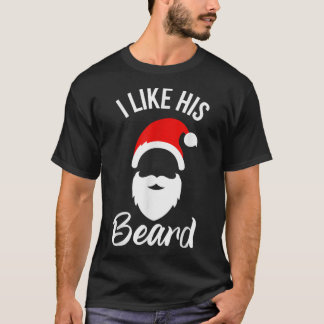 Camiseta Me Gusta Su Barba Me Gusta Su Navidad De Pareja De