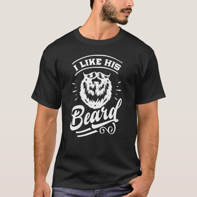 Camiseta Me Gusta Su Barba Me Gusta Su Pareja De Cabecera (Anverso)