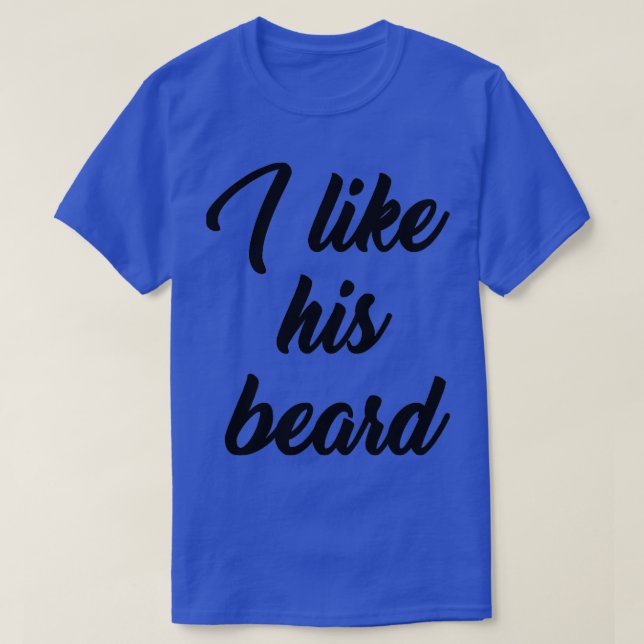 Camiseta Me gusta su barba negra para mujeres y hombres 1 (Diseño del anverso)