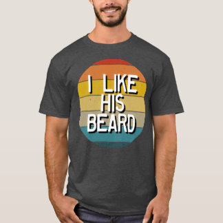 Camiseta Me Gusta Su Pareja De Barba Retro Me Gusta Su