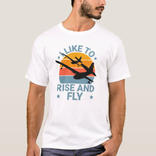 Camiseta Me gusta subir y volar - Regalos piloto
