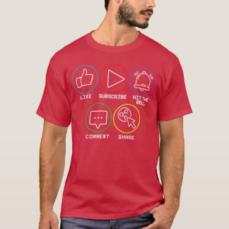 Camiseta Me gusta Suscribirse Toca la Campana Comentar Comp