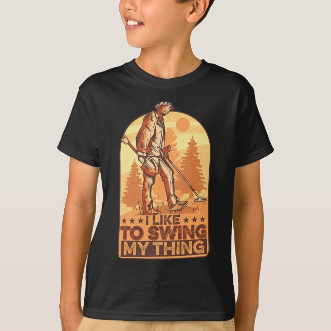 Camiseta Me Gusta Swing My Thny Metalizado Detecting Gol (Anverso)