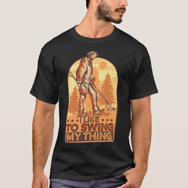 Camiseta Me Gusta Swing My Thny Metalizado Detecting Gol (Anverso)
