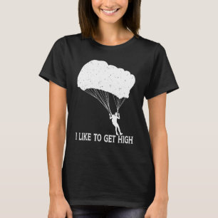 Camiseta Me gusta tirarme en paracaídas Paracaidismo Paraca