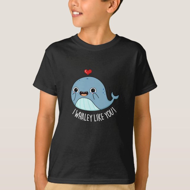Camiseta Me Gusta Tu Graciosa Pun Ballena Oscura BG (Anverso)