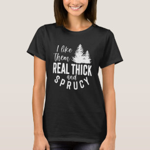 Camiseta Me Gusta Un Árbol De Navidad Muy Grueso Y Escurrid