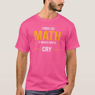 Camiseta Me gusta un poco las matemáticas, hace llorar a la