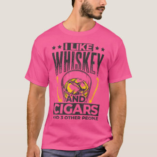 Camiseta Me Gusta Whiskey Y Cigarros Y Quizá 3 Personas Div