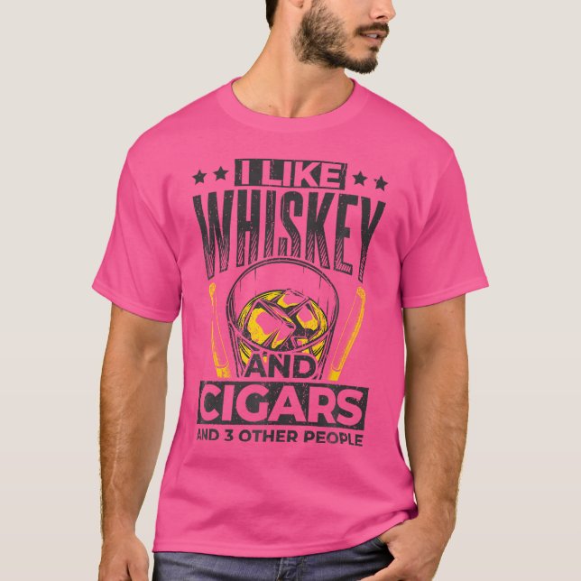Camiseta Me Gusta Whiskey Y Cigarros Y Quizá 3 Personas Div (Anverso)