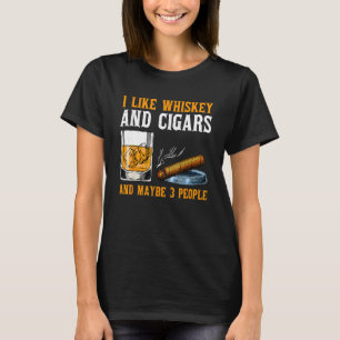Camiseta Me Gusta Whiskey Y Cigarros Y Quizá 3 Personas Vin