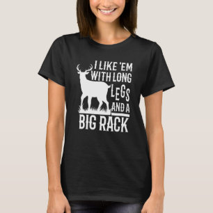 Camiseta Me Gustan Con Piernas Largas Y Ciervos De Gran Rac